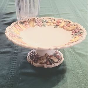 Lefton Copeland Cake Stand Plste Fruit Design 1960 Wedding Shower Decor